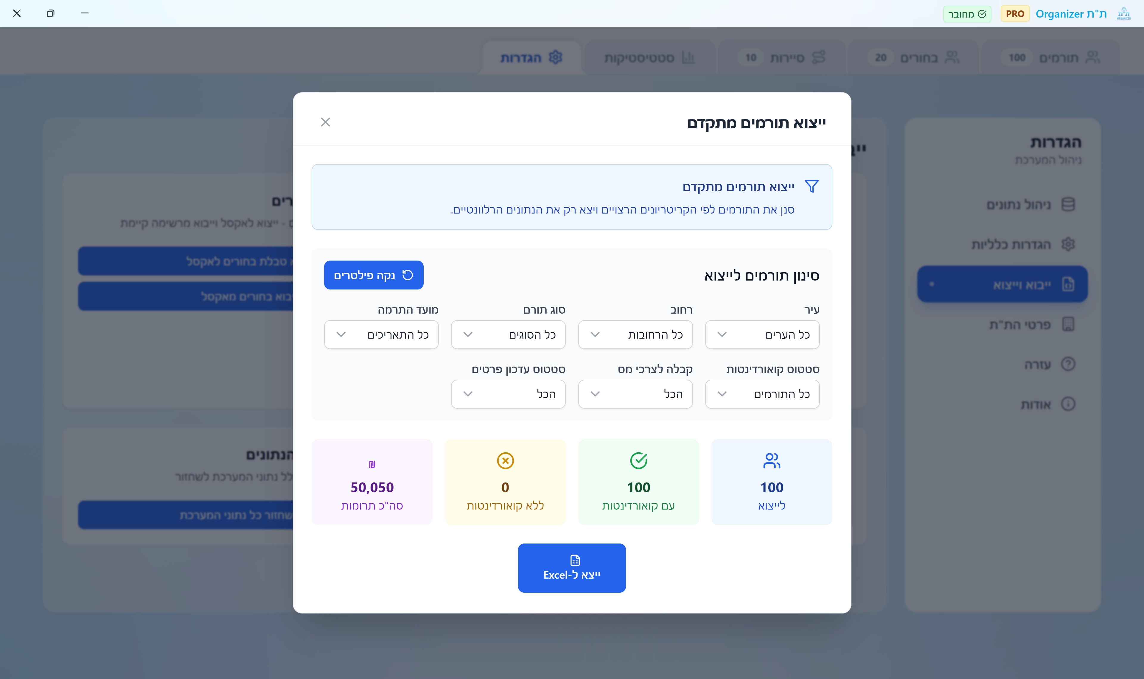 ייצוא תורמים